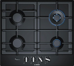 Газовая варочная панель Bosch PCH6A6B90R на 4 конфорки, шириной 58.2 см, черный в Санкт-Петербурге