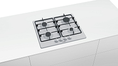 Газовая варочная панель Bosch PGP6B2B90R на 4 конфорки, шириной 58.2 см, белый в Санкт-Петербурге