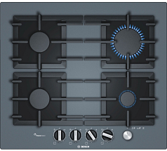 Газовая варочная панель Bosch PPP6A9M90 на 4 конфорки, шириной 59 см, черный в Санкт-Петербурге
