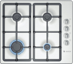 Газовая варочная панель Bosch PBP616B90E на 4 конфорки, шириной 58 см, нержавеющая сталь в Санкт-Петербурге