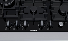 Газовая варочная панель Bosch PPS7A6M90R на 5 конфорки, шириной 75.2 см, черный в Санкт-Петербурге