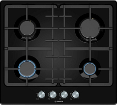 Газовая варочная панель Bosch PGP6B6O92R на 4 конфорки, шириной 58.2 см, черный в Санкт-Петербурге