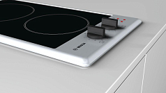 Варио-прибор ДОМИНО Bosch PKE345CA1 на 2 конфорки, шириной 28.8 см, нержавеющая сталь в Санкт-Петербурге