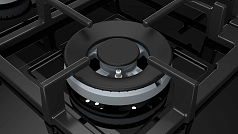 Газовая варочная панель BOSCH PNH6B6O92R на 4 конфорки, шириной 59 см, черный в Санкт-Петербурге