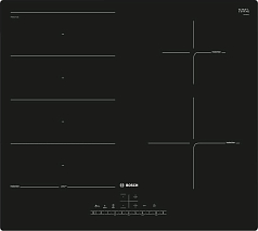 Индукционная варочная панель Bosch PXE611FC1E на 4 конфорки, шириной 59.2 см, черный в Санкт-Петербурге