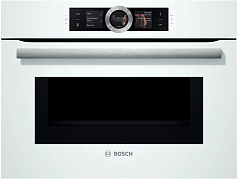 Компактный духовой шкаф Bosch CMG636BW1 , электрический, шириной 59.5 см, белый, EcoClean очистка в Санкт-Петербурге