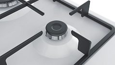 Газовая варочная панель Bosch PGP6B1B60 на 4 конфорки, шириной 58.2 см, жемчужно-белый в Санкт-Петербурге