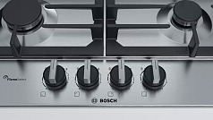 Газовая варочная панель Bosch PCH6A5B90R на 4 конфорки, шириной 58.2 см, нержавеющая сталь в Санкт-Петербурге