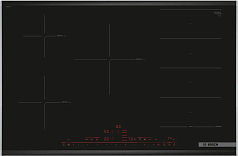 Электрическая варочная панель Bosch PXV875DV1E на 5 конфорки, шириной 81.6 см, черный в Санкт-Петербурге
