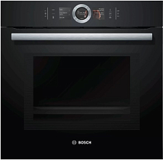 Духовой шкаф с микроволнами и паром Bosch HNG6764B6 , электрический, шириной 59.4 см, черный, пиролитическая очистка в Санкт-Петербурге