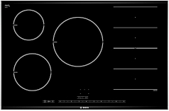 Индукционная варочная панель Bosch PIP875N17E на 5 конфорки, шириной 81.6 см, черный в Санкт-Петербурге