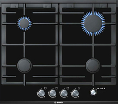 Газовая варочная панель Bosch PRP 626 M70E на 4 конфорки, шириной 60.6 см, черный в Санкт-Петербурге