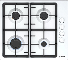 Газовая варочная панель Bosch PBP6C2B92R на 4 конфорки, шириной 58 см, белый в Санкт-Петербурге