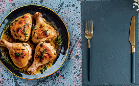 Золотистая курица кусочками в духовке