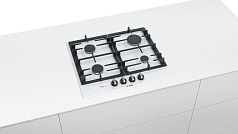 Газовая варочная панель Bosch PCP 6A2B90 на 4 конфорки, шириной 58.2 см, белый в Санкт-Петербурге