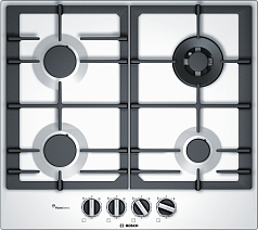 Газовая варочная панель Bosch PCH6A2B90R на 4 конфорки, шириной 58.2 см, белый в Санкт-Петербурге