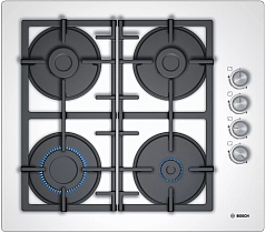 Газовая варочная панель Bosch POP6C2O90R на 4 конфорки, шириной 59 см, белый в Санкт-Петербурге