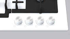 Газовая варочная панель Bosch PNP6B2O93R на 4 конфорки, шириной 59 см, белый в Санкт-Петербурге