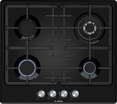 Газовая варочная панель Bosch PGH6B6O92R на 4 конфорки, шириной 58.2 см, черный в Санкт-Петербурге