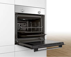 Духовой шкаф Bosch HBF010BR1R , электрический, шириной 59.4 см, нержавеющая сталь, традиционная очистка в Санкт-Петербурге