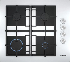 Газовая варочная панель Bosch POP6C2O92R на 4 конфорки, шириной 59 см, белый в Санкт-Петербурге