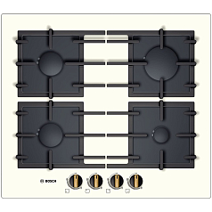 Газовая варочная панель Bosch PPP 611B91E на 4 конфорки, шириной 59 см, жемчужно-белый в Санкт-Петербурге
