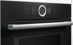 Компактный духовой шкаф Bosch CMG676BB1 , электрический, шириной 59.5 см, черный, пиролитическая очистка в Санкт-Петербурге