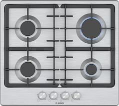 Газовая варочная панель Bosch PGP6B5O92R на 4 конфорки, шириной 58.2 см, нержавеющая сталь в Санкт-Петербурге