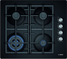 Газовая варочная панель Bosch POH6C6O90R на 4 конфорки, шириной 59 см, черный в Санкт-Петербурге