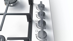 Газовая варочная панель Bosch PBP 6C2B90 на 4 конфорки, шириной 58 см, белый в Санкт-Петербурге