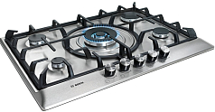 Газовая варочная панель Bosch PCQ 715B90E на 5 конфорки, шириной 70.2 см, нержавеющая сталь в Санкт-Петербурге