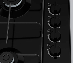 Газовая варочная панель Bosch PBP6C6B82Q на 4 конфорки, шириной 58 см, черный в Санкт-Петербурге