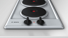 Электрическая варочная панель Bosch PEE389CF1 на 2 конфорки, шириной 28.8 см, нержавеющая сталь в Санкт-Петербурге