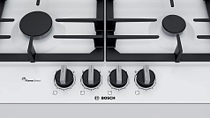 Газовая варочная панель Bosch PCP6A2B90R на 4 конфорки, шириной 58.2 см, белый в Санкт-Петербурге