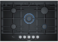 Газовая варочная панель Bosch PRR7A6D70 на 5 конфорки, шириной 75 см, черный в Санкт-Петербурге