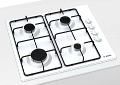 Газовая варочная панель Bosch PBP6C2B82O на 4 конфорки, шириной 58 см, белый в Санкт-Петербурге