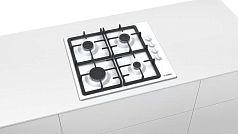 Газовая варочная панель Bosch PBP6C2B92R на 4 конфорки, шириной 58 см, белый в Санкт-Петербурге