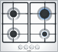 Газовая варочная панель Bosch PGP6B2B60 на 4 конфорки, шириной 58.2 см, белый в Санкт-Петербурге