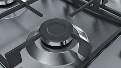 Газовая варочная панель Bosch PGH6B5B60 на 4 конфорки, шириной 58.2 см, нержавеющая сталь в Санкт-Петербурге