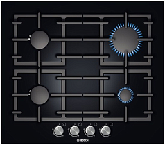 Газовая варочная панель Bosch PPP 616 B91E на 4 конфорки, шириной 59 см, черный в Санкт-Петербурге
