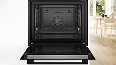 Духовой шкаф Bosch HBG578EB3 , электрический, шириной 59.4 см, черный, пиролитическая очистка в Санкт-Петербурге