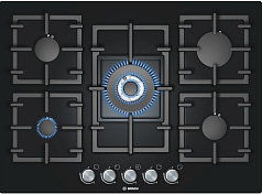 Газовая варочная панель Bosch PPQ 716B91E на 5 конфорки, шириной 71 см, черный в Санкт-Петербурге