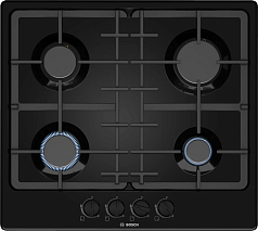Газовая варочная панель Bosch PGP6B6B92R на 4 конфорки, шириной 58.2 см, черный в Санкт-Петербурге
