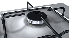 Газовая варочная панель Bosch PBP6B5B80 на 4 конфорки, шириной 58 см, нержавеющая сталь в Санкт-Петербурге