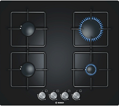 Газовая варочная панель Bosch PPP 616B11 E на 4 конфорки, шириной 59 см, черный в Санкт-Петербурге
