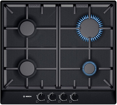 Газовая варочная панель Bosch PCP 616B90E на 4 конфорки, шириной 58.2 см, черный в Санкт-Петербурге