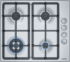 Газовая варочная панель Bosch PBH6C5B95R на 4 конфорки, шириной 58 см, нержавеющая сталь в Санкт-Петербурге