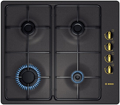 Газовая варочная панель Bosch PBP 613B80E на 4 конфорки, шириной 58 см, черный в Санкт-Петербурге