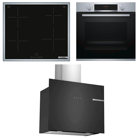 Комплект Bosch Serie 4 (PUE64KBB5E, HBA554YS0, DWF65AJ60T) preview 1