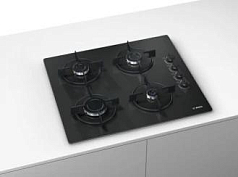 Газовая варочная панель Bosch POP 6B6B10 на 4 конфорки, шириной 59 см, черный в Санкт-Петербурге